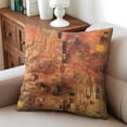 thumbnail image 4 of 18x18 Abstract Art Decorative Pillow Covers in Brown & Teal - Enhance Your Living Room or Bedroom Décor, 4 of 7