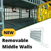 Quail Breeding Cage Indoor: 2 Layer Stackable Quail Coop, Easy Clean, Rust-Free, Easy Egg Collection (2024 Upgrades: Longer Waste Trays, Removable Middle Walls, Traditional Flooring) Cimuka