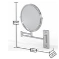thumbnail image 4 of Aptations 7.75" Double Sided Mirror - 1X & 5X Magnification | Wall Mount with 13" Arm Extension | Concealed Mounting Hardware| Decorative Makeup Mirror for Bedroom & Bathroom (Chrome), 4 of 8