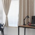 thumbnail image 5 of Cortina Deco 4pcs 100 X 130 cm Estrellas opaca Sala de estar (Beige) JShteea  Libre de BPA, 5 of 5