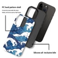 thumbnail image 3 of FKBRCL4U Compatible with iPhone 14 Pro Max Case, Blue and White Waves Pattern for Girl Full Body Design Soft Silicone Drop Shock Scratch Protection for iPhone 14 Pro Max, 3 of 7