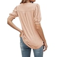 thumbnail image 5 of Coduop Women Short Sleeve T-Shirt Tunic Tops Summer Casual V-Neck Basic Tees Tshirt Tops, 5 of 6