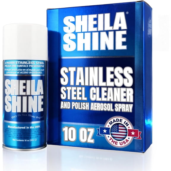 Sheila Shine 10oz Stainless Steel Cleaner and Polish - Cleans, Polishes & Protects Kitchen Appliances, Refrigerators, Sinks, Ovens & Grills - Residue, Streak Free Shine