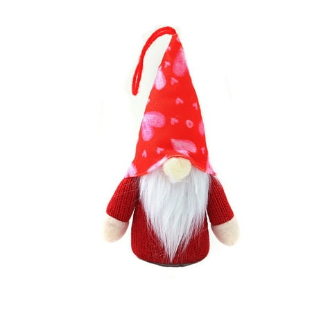 

Lighting Christmas Ornament Knitted Gnome Doll Faceless Elf Night Light Seasonal Dwarf Home Decor Gift for Kids Heart-shaped Men