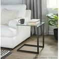 thumbnail image 3 of LumiSource Black Metal, Clear Glass Zenn End Table, 3 of 4