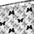 thumbnail image 3 of White Butterfly Black Pattern Shower Curtain 84"x72" ,Bathroom Decorative Shower Curtains Set with 12 Hooks,Modern Waterproof Washable Shower Curtain, 3 of 6