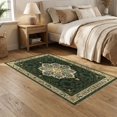 thumbnail image 2 of ODIKA 5'x7' Washable Area Rug Non-Slip, Chair-Friendly Foliage Circle Classroom Motivational Chrsitmas Round Leaves Rings Playful for Dining Room, Under Table, Home Office, 2 of 7