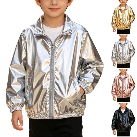 Boys Girls Windbreaker Winter Unisex 0-8Years Long Sleeve Turndown Collar Full Zip Warm Outerwear Casual Lightweight Coats