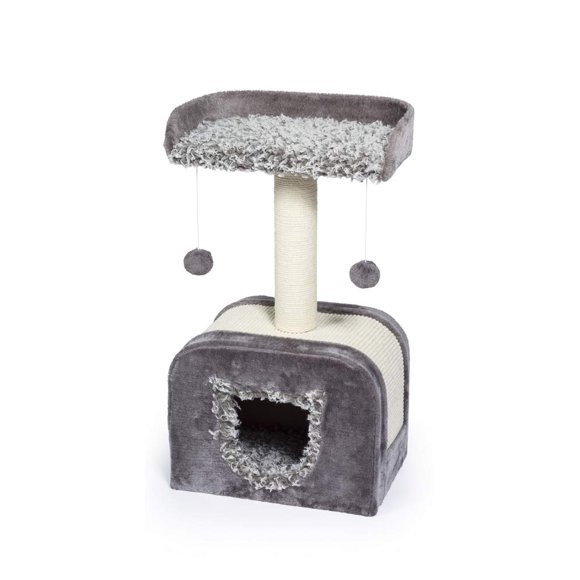 Productos para mascotas Cat Tree Prevue Kitty Power Paws Shag Hideaway
