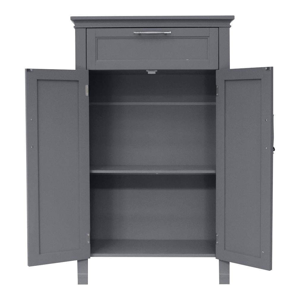 UBesGoo Bathroom Floor Storage with Double Door Adjustable