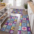 thumbnail image 2 of Multicolor Ethnic Geometric Patchwork Pattern Kitchen Rugs Sets Of 3,Kitchen Runner Rugs Non Skid Washable,Decorative Kitchen Floor Mats for Kitchen,Sink,Laundry,17"x30"+ 17"x47" + 17"x59", 2 of 6