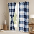 thumbnail image 3 of Manfei Chic Modern Plaid Black Out Curtains, Retro Buffalo Checkered Curtains Pack of 2 (42x63 Each), Teens Kid Adult Female Man Bedroom Curtains, Window Curtains Room Decor, 3 of 6