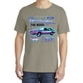 thumbnail image 2 of Wild Bobby, Ford Mustang GT The Boss Retro Neon Vintage, Cars and Trucks, Garment-Dyed Washed Look Short Sleeve Tees, Sand, Large, 2 of 3