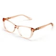 thumbnail image 2 of Women Premium Acetate Big Lens Cateye Reading Glasses - Fun Cat eye Clear Lens Readers - Gold Metal Accent, 2 of 4