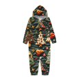 thumbnail image 2 of Odeerbi Christmas Onesie Pajamas for Family Holiday Sleep Jumpsuit Long Sleeve Family Christmas Pajamas Matching Sets Toddler Fashion Printed Hooded Jumpsuit Sleepwear PJs Set Green, 2 of 5