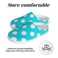 thumbnail image 6 of Rateoe Aqua And White Polka Dot Print Women's Men's Cotton Knit Slippers Lightweight Memory Foam Indoor House Shoes with Anti-Skid Sole-46/47, 6 of 7