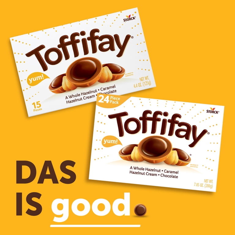 Toffifay Filled Hazelnut Chocolate Caramel Candy Box, 24 Pieces