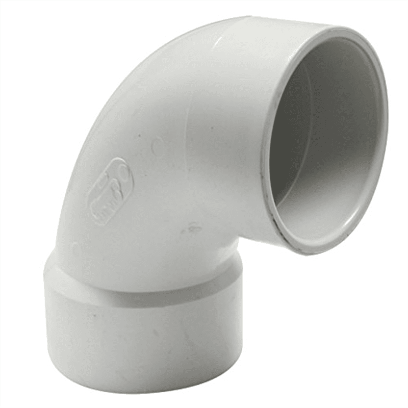 Canplas 192453L PVC DWV 90Degree Bend Street, 3 1/4Inch, White