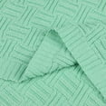 thumbnail image 5 of Cotton Knitted Cable Throw Blanket, 50" x 60", Light Green, 5 of 6