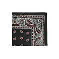 thumbnail image 2 of Pack of 4 Men's Large Handkerchiefs 100% Cotton Solid Hankie (Black and Red), 2 of 2
