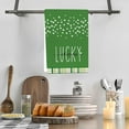 thumbnail image 4 of St. Patrick's Day Kitchen Towel, 18x26 inch Green Lucky Clovers Dish Towel, Holiday Decoration for Home and Practical Dry Cloth, 4 of 6