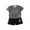 Gray, variant on Fesfesfes Toddler Clothes Outfits Boys Casual Short Sleeve Tops Outfit Round Neck Collar Botton Short Pants Sports Suit