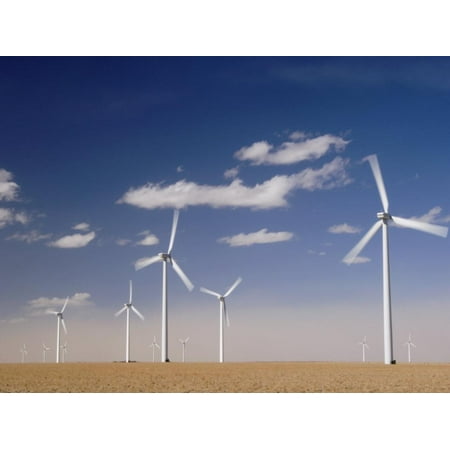 Wind Turbines for Generating Electricity, Two Buttes, Colorado, Usa, February 2006 Print Wall Art By Rolf