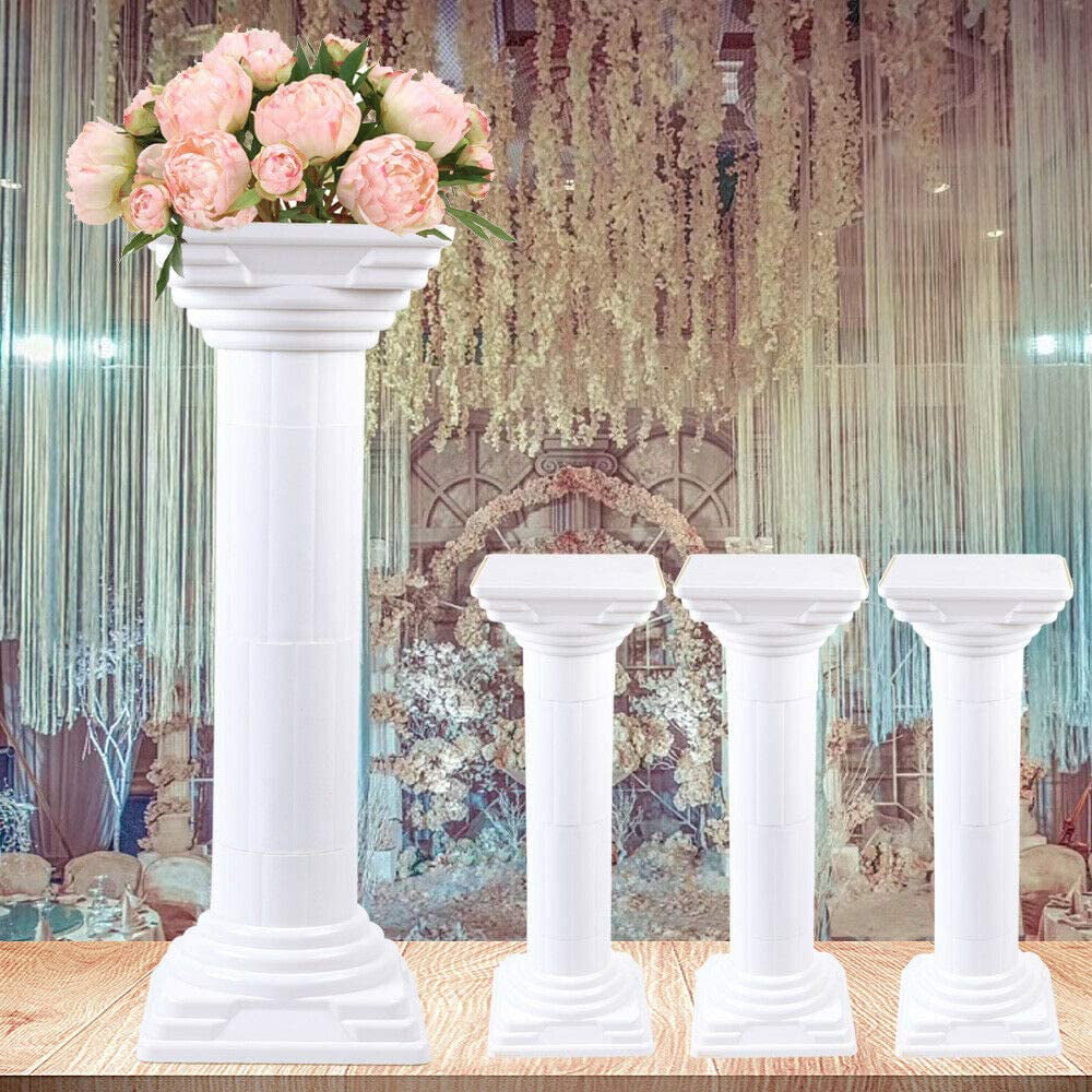 2 x Beautiful Large Pedestal Stands Entrance Wedding Pillars Tall Painted Gold 