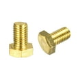 thumbnail image 1 of Unique Bargains Brass Hex Bolts, M12x20mm 2 Pack Fully Thread Grade 4.8 Machine Screws, 1 of 4