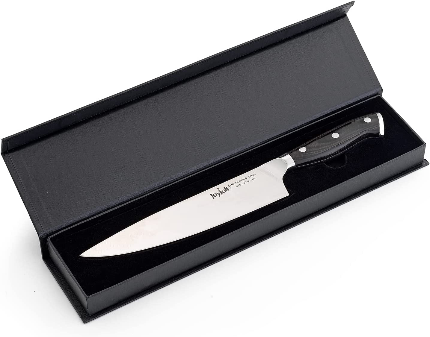JoyJolt 8-in Chef Knife High Carbon Steel Kitchen Knife