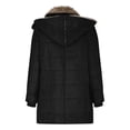 thumbnail image 3 of Fesfesfes Fashion Women Flannel Jacket Long Sleeve Fall Open Front Loose Hooded Zipper Solid Blouse Coat Tops, 3 of 5