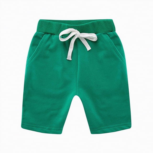 NIEWTR Adjustment Drawstring Shorts For Girls Slim Fit Volleyball Shorts Cotton Soft Casual Shorts(Green,2-3 Years)