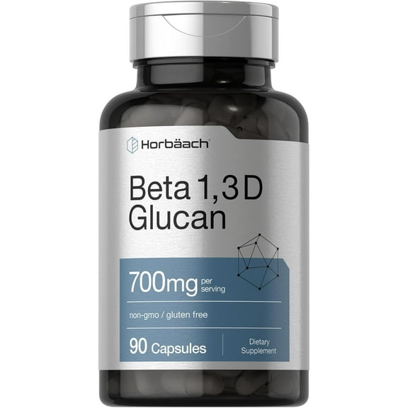 Beta Glucan 1 3D 700 mg | 90 Capsules | Beta 1,3, 1,6 D Glucan | by Horbaach