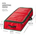 thumbnail image 3 of Taotanxi Wrapping Paper Organizer Storage - 40 Inch Gift Wrapping Paper Storage W/Interior Pockets - Fits 24 Standard Rolls Of Wrapping Paper, Bows, And Ribbons, 3 of 6