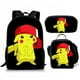 thumbnail image 2 of MINISO Pokemon Pikachu Anime 3Pcs/Set Backpack Student School Shoulder Bag Kids Cute Travel Backpack Children Birthday Gift, 2 of 4