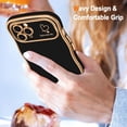 thumbnail image 2 of for iPhone 11 Pro Max Case Cute Curly Wave Frame Shape Phone Cases, Thin Slim Luxury Plating Wavy Edge Soft TPU Bumper Shockproof Rubber Protective Cover for Women Girls, Love Heart-Black, 2 of 15