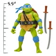 thumbnail image 5 of Teenage Mutant Ninja Turtles: Mutant Mayhem 5.5” Leonardo Deluxe Ninja Shouts Figure by Playmates Toys, 5 of 8