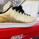 thumbnail image 4 of Ad-id-as Stan Smith Gold Ostrich Leather Sneakers AQ4705 Men's Sz 7.5, 4 of 6