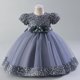 thumbnail image 1 of Vestido de niña de un año, vestido de princesa, vestido de niña de las flores, vestido de novia, falda abullonada, Europa y Estados Unidos, falda de pastel, 1 of 5
