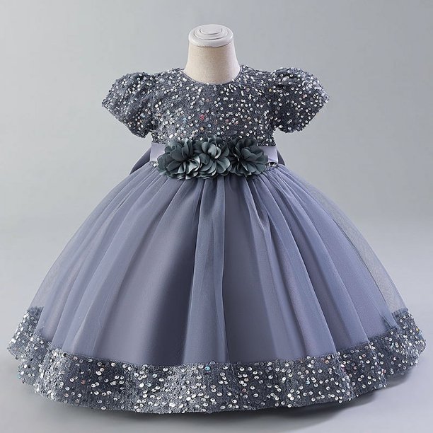 Vestido de niña de un año, vestido de princesa, vestido de niña de las flores, vestido de novia, falda abullonada, Europa y Estados Unidos, falda de pastel