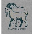 thumbnail image 2 of Capricorn Zodiac Sign Adult Heather Gray Long Sleeve Hoodie-Medium, 2 of 3