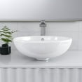 thumbnail image 2 of DeerValley DV-1V062 White Ceramic Circular Vessel Sink Bathroom Sink Round Vanity Basin Bowl with Overflow (16.46'' L x 16.46'' W x 6.25'' H), 2 of 10
