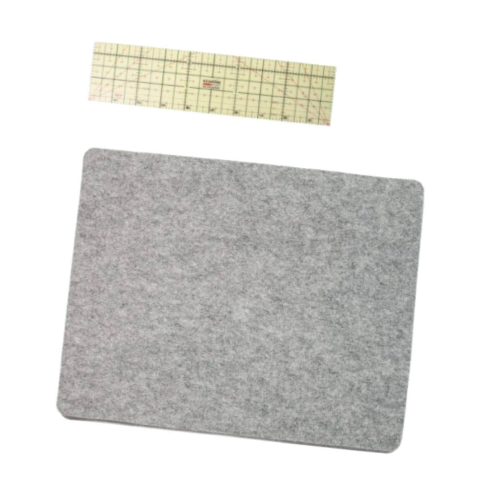 Fiocias Ironing Mat Felt Iron Board Mat Hot Ironing Ruler for Ironing Station Countertop Set A