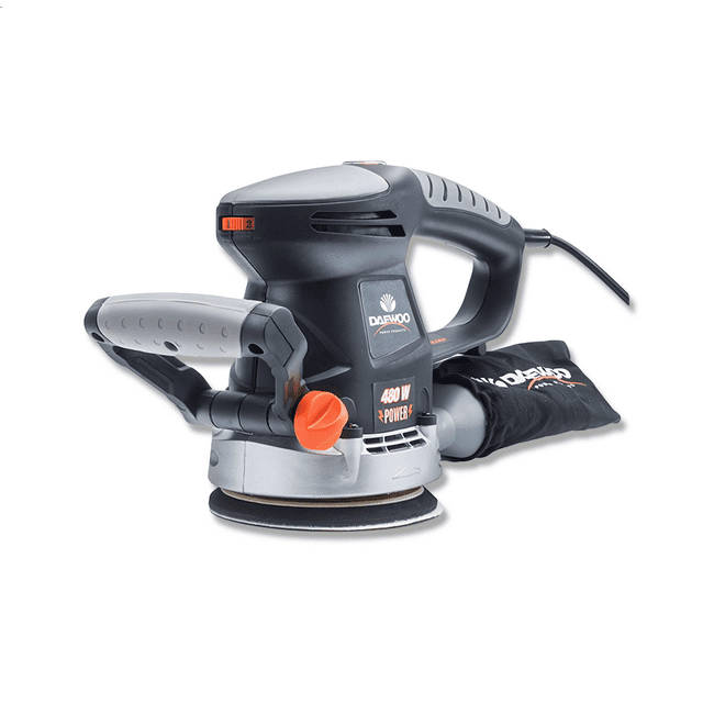 Lijadora Orbital Aleatoria Daewoo 480w 125mm + Accesorios Negro 127v 60hz