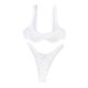 thumbnail image 3 of Conjunto de Traje de Baño Gibobby para Mujer dos piezas Color sólido Sexy (Blanco,CH), 3 of 5