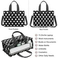 thumbnail image 2 of Canvas Tote Bag for Women with Compartments, Large Black Polka Dot Teacher Student Shoulder Bag Nurse Purses Crossbody Bags Work Laptop Book Bag Satchels Handbags, 2 of 6