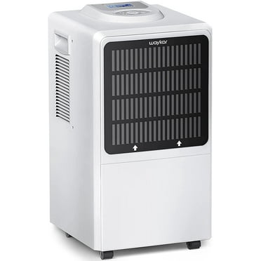 Waykar Commercial Dehumidifier 130 Pint, with drain Hose for Crawl Spaces, Large Basements Whole house Moisture Remove, Compact, Portable, Auto Defrost, Memory Starting