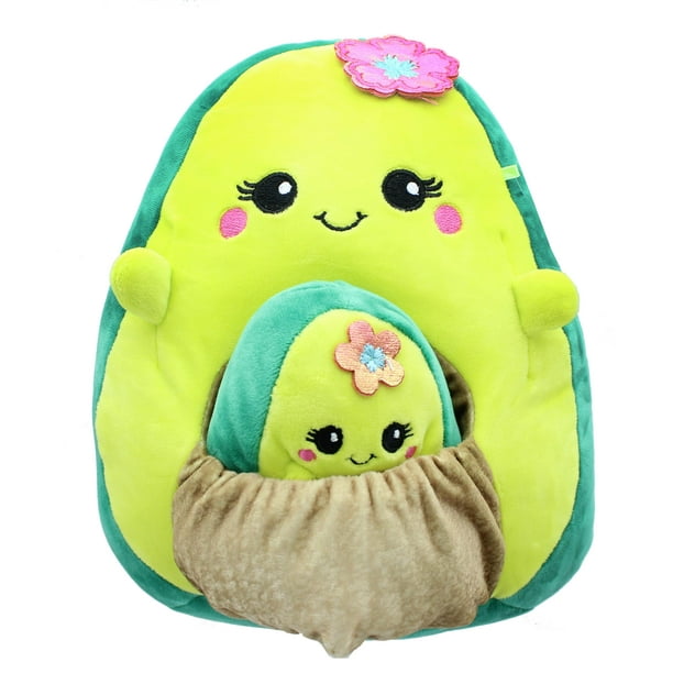 Squishmallow Pocket Plush | Avocado & Baby - Walmart.com