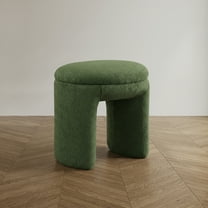 Furniture of America Thia Modern 18" Upholstered U-Shaped Stool, Green