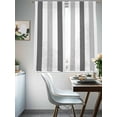 thumbnail image 5 of Grey Striped Semi Sheer Curtains 63 Inch Length 2 Panels Set, Minimalist Farmhouse Stripe Sheer Kitchen Curtain Privacy Voile Window Curtain for Living Room Bedroom Rod Pocket Drapes, 5 of 7